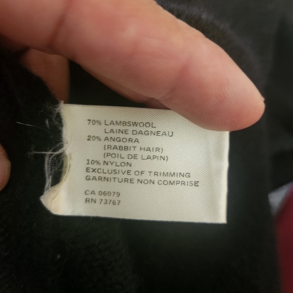 VINTAGE HERITAGE HOUSE CROTCHET FLOWER EMBELLISHED WOOL BLACK CARDIGAN SIZE M - Picture 8 of 9